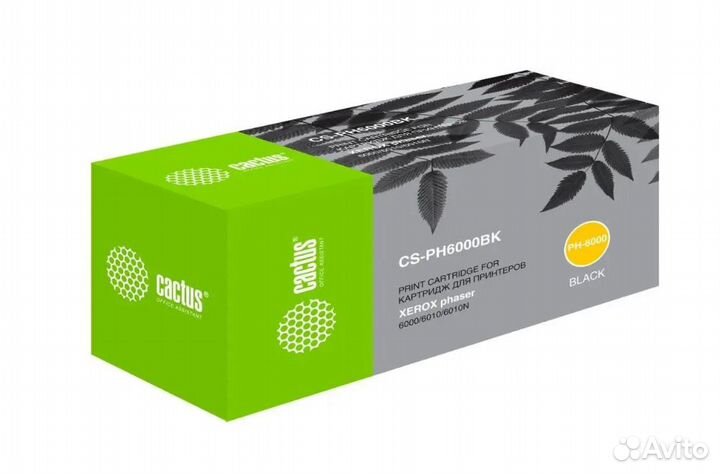 Картридж Cactus CS-PH6000BK, 106R01634, черный / C