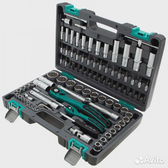 Набор инструментов 12 гран головки 94 предм.Stels