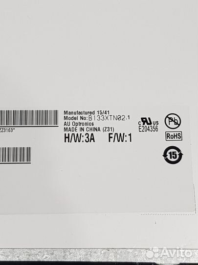 Матрица B133XTN02.1 30 pin