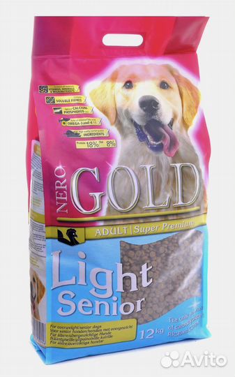 Сухой корм для пожилых собак: индейка и рис 12 кг