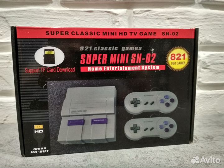 Игровая консоль Super mini SN-02, 821 игра