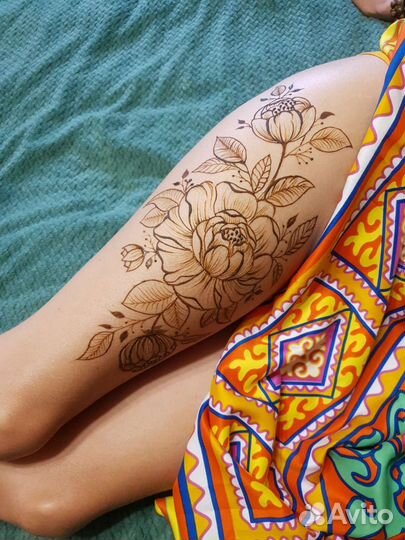 Мехенди. Джагуа. Временная тату хной, джагуа-гель