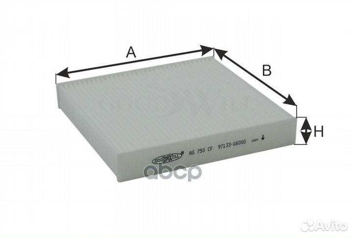 Фильтр салона KIA picanto III (JA)