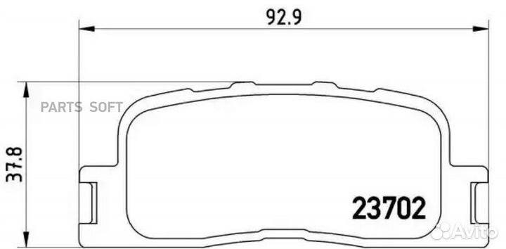 Brembo P83088 Колодки торм.зад