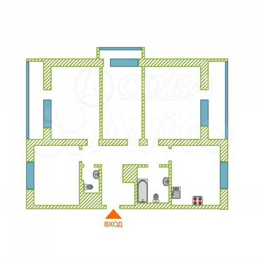 4-к. квартира, 146 м², 2/6 эт.
