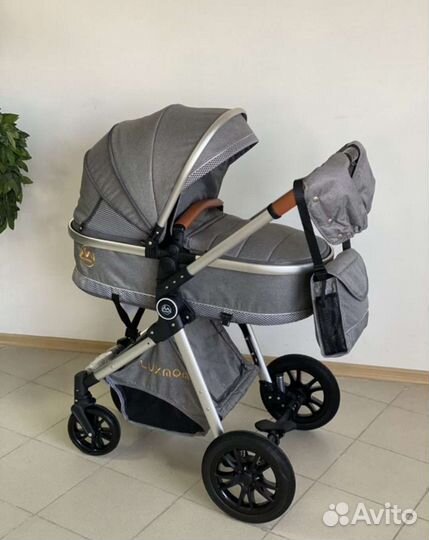 Новая коляска 3в1 Luxmom V9 (серый)