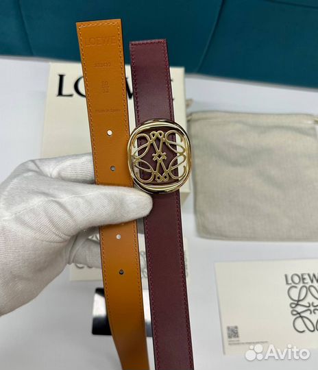 Loewe двусторонний ремень Anagram Ellipse 3cm