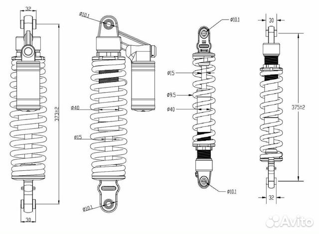 Амортизаторы yit cfmoto cf moto X8