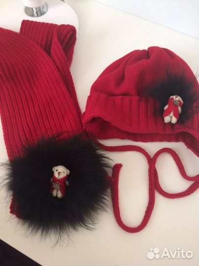 Зимняя шапка и шарф