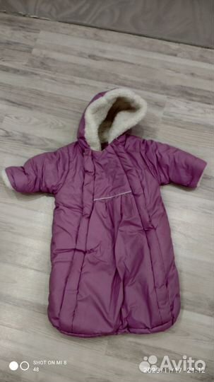 Зимний конверт в коляску на овчине