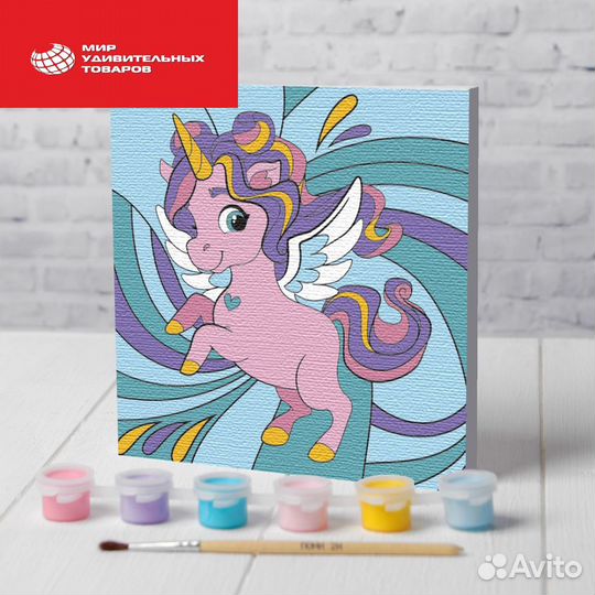 Картина по номерам «Волшебный единорог» 1515 см Ар