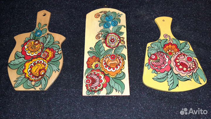 Доска кухонная, рисованная