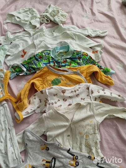 Вещи детские пакетом 56-62 всего 58 вещей