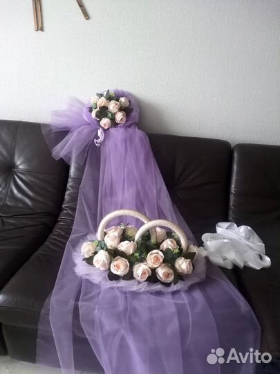 Свадебные украшения на машину