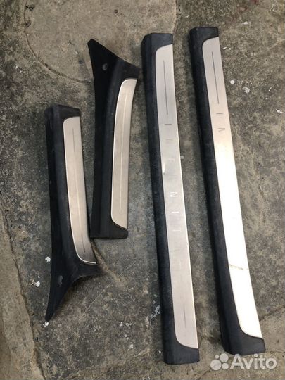 Накладки порога (внутри) infiniti fx35