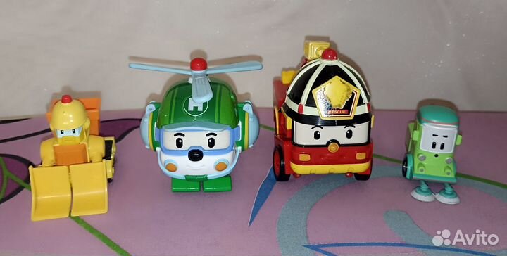 Роботы трансформеры Робокар Поли и команда