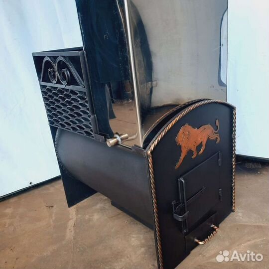 Печь банная из газовой трубы 530мм