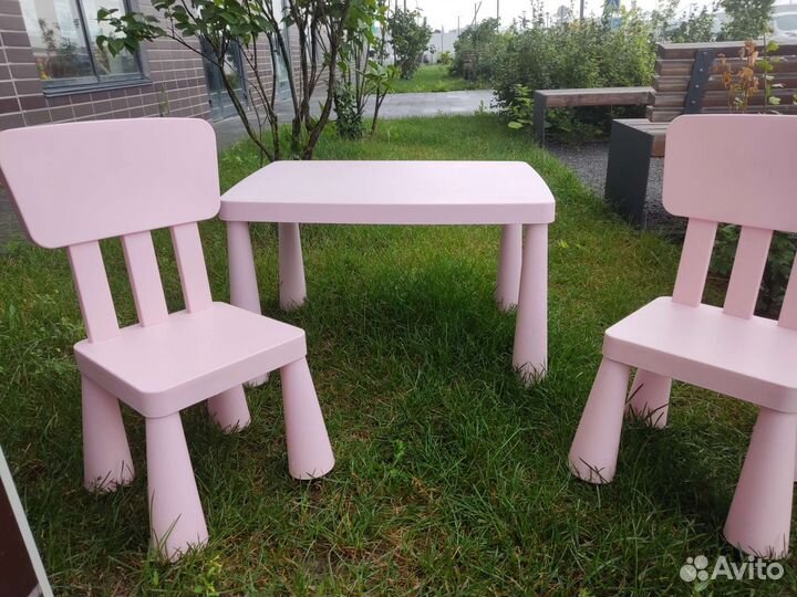 Детский стол и стул IKEA маммут