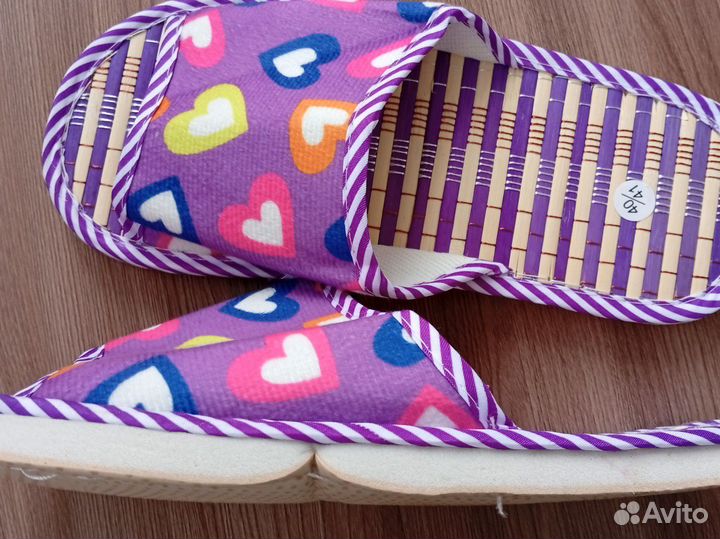 Тапочки женские 40-41 новые, стелька бамбук