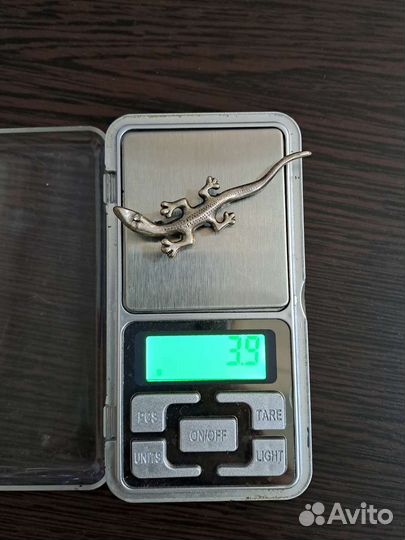 Брошь ящерица Серебро