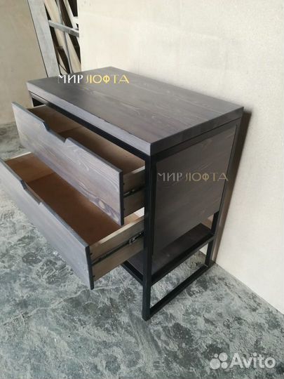 Тумба в ванную лофт из массива