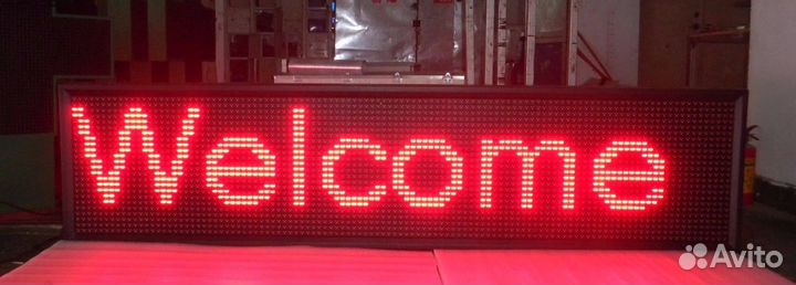 Светодиодная реклама красная 101 на 21см