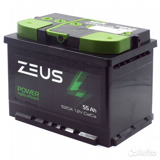 Аккумулятор для авто zeus power 55 Ач о.п