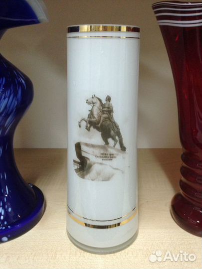 Вазы Конфетницы Молочник из цветного стекла СССР