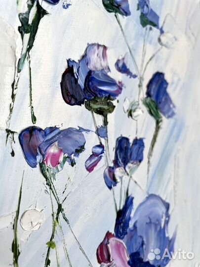 Цветочная абстракция картина