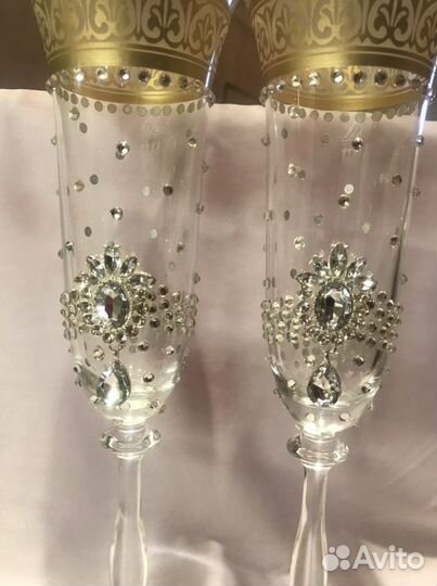 Бокалы стразами