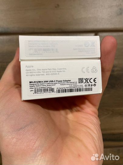 Зарядка блок apple 20w и провод tupe-c