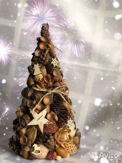 Новогодний декор (ёлочки эко)