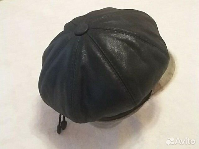 Берет-кепка кожа нат. р.55-57 весна,зима,осень