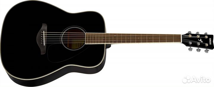 Yamaha FG820 black, акустическая гитара, дредноут