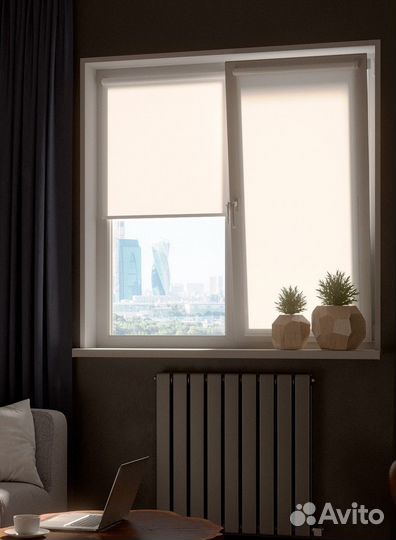 Рулонные шторы Блэкаут Индиго RAL5988