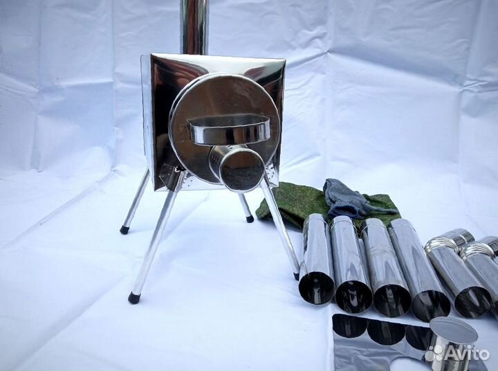 Печь для отопления палатки Малая на 15 л. без экра