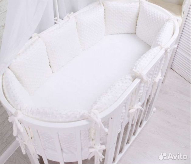Бортики в детскую кроватку 12 подушек
