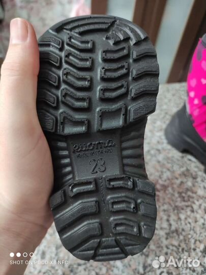 Сапоги зимние на девочку 23 размер бу