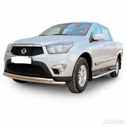 Защита переднего бампера SsangYong actyon sport 13