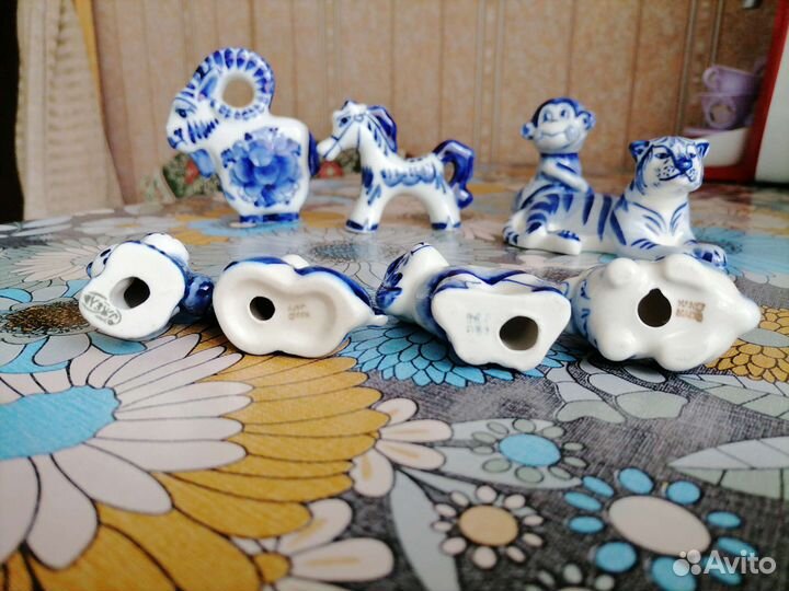 Фарфор Гжель, статуэтки