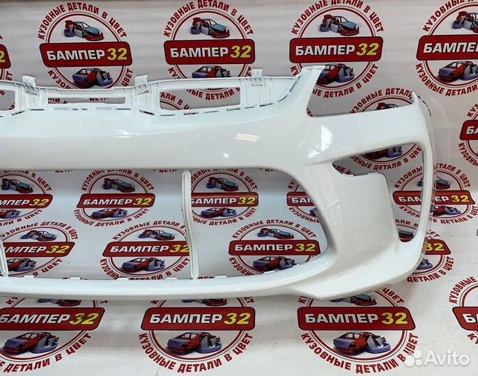 Киа Рио бампер IV передний рестайлинг белый