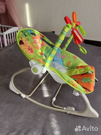 Шезлонг детский качалка новый