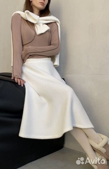 Юбка миди трикотажная