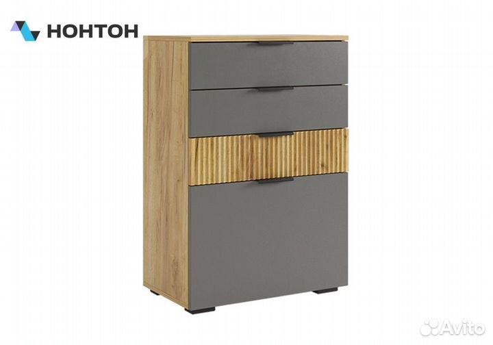 Комод Бери дуб крафт золотой / графит