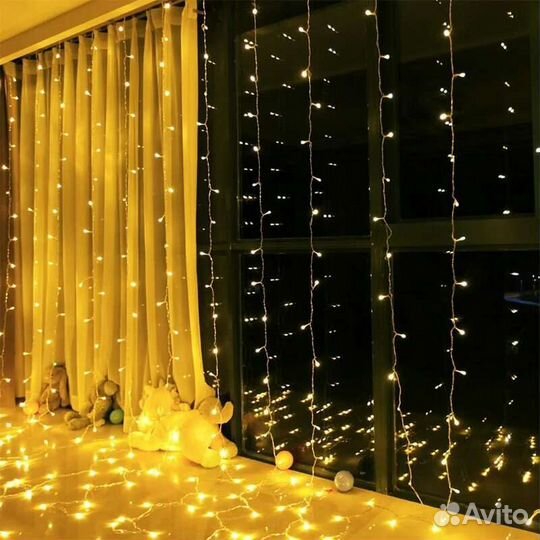 Гирлянда занавес штора