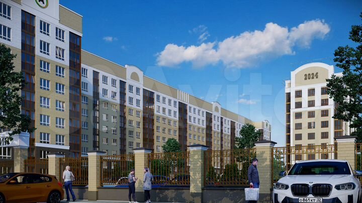 2-к. квартира, 66,6 м², 3/9 эт.