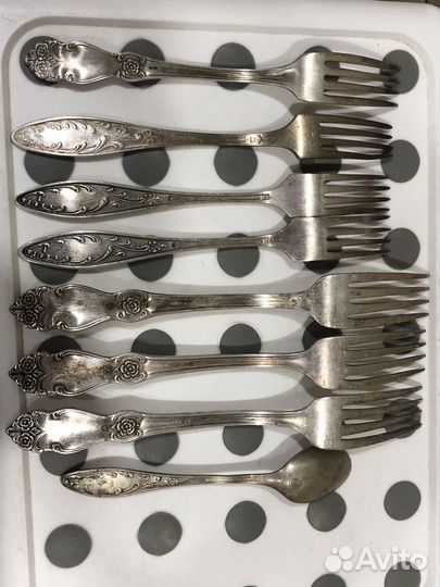 Вилки ложки мельхиор СССР