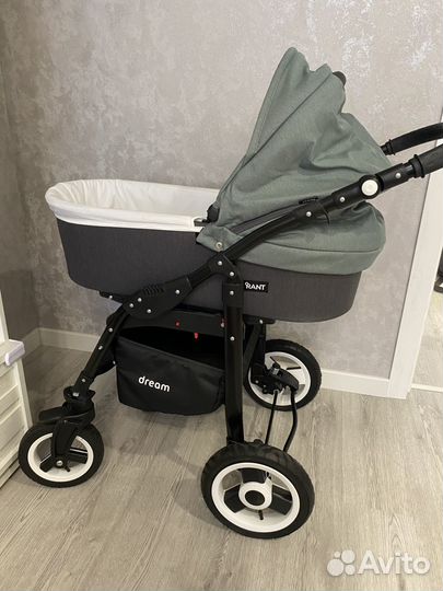 Коляска 2 в 1 rant dream(серый-мятный)