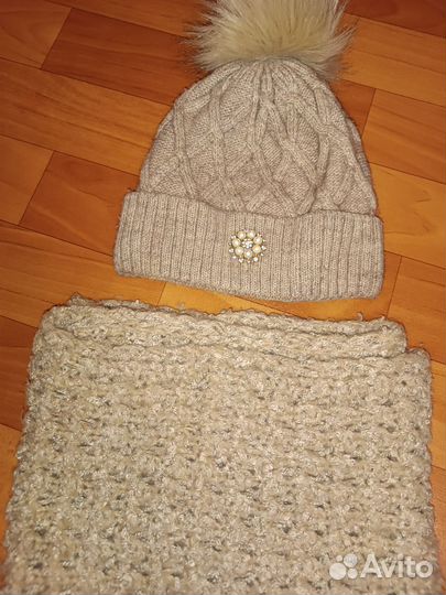 Шапка и шарф для девочки