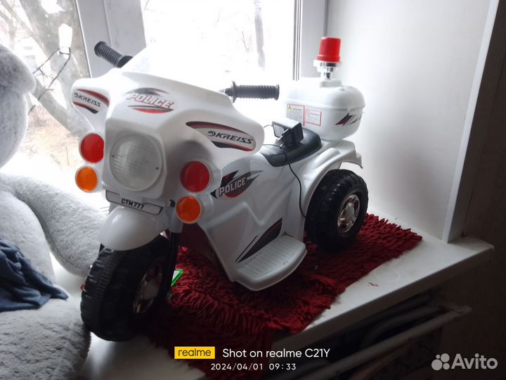 Детский мотоцикл на аккумуляторе бу